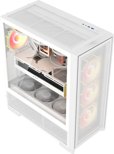 Darkflash AIRNOVA Gaming Midi Tower Κουτί Υπολογιστή με ARGB Φωτισμό Λευκό