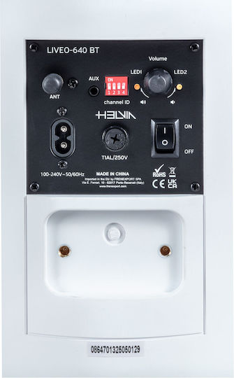 Helvia Liveo 640 Btwt Paar Aktiv Installationslautsprecher 6.5" 2-Wege Bluetooth-Empfänger 25W RMS/8h Weiße