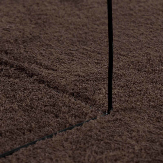vidaXL Huarte Anti-slip Rug Round Brown