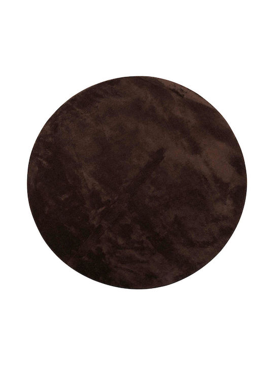 vidaXL Huarte Anti-slip Rug Round Brown