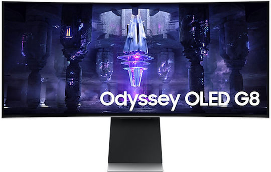 Samsung Odyssey G8 G85SD Ultrawide OLED HDR Curved Gaming Monitor 34" QHD 3440x1440 175Hz with Response Time 0.03ms GTG