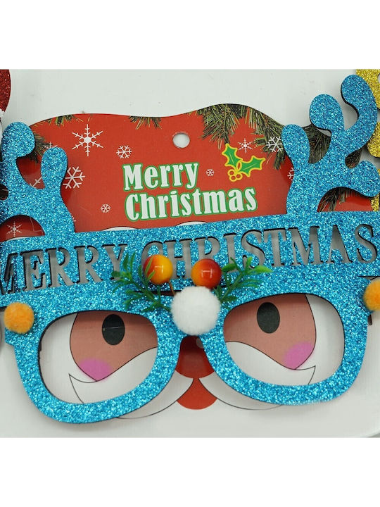 Christmas Party Glasses Blue Made Of Plastic Polyester Flippy