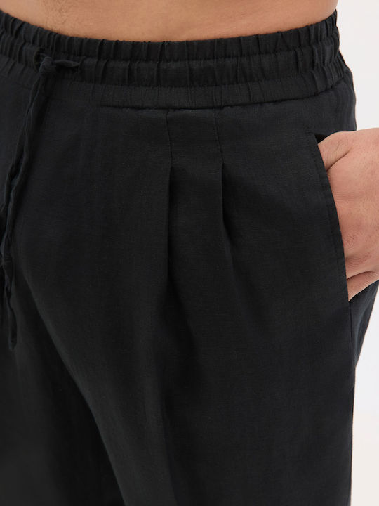 Herrenhose Entspannte Passform Schwarz