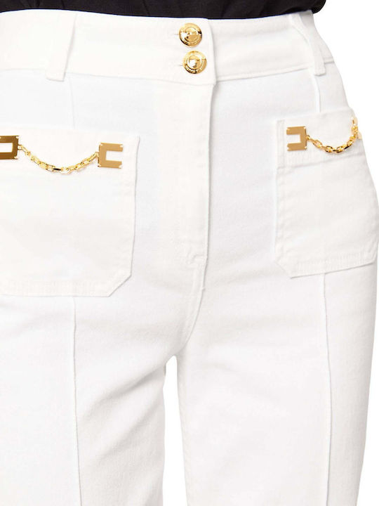 Women's Jean Trousers Flared Ecru