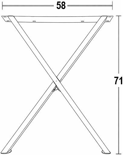 Finetto Metal Furniture Leg with Regulator Suitable for Table / Coffee Table White
