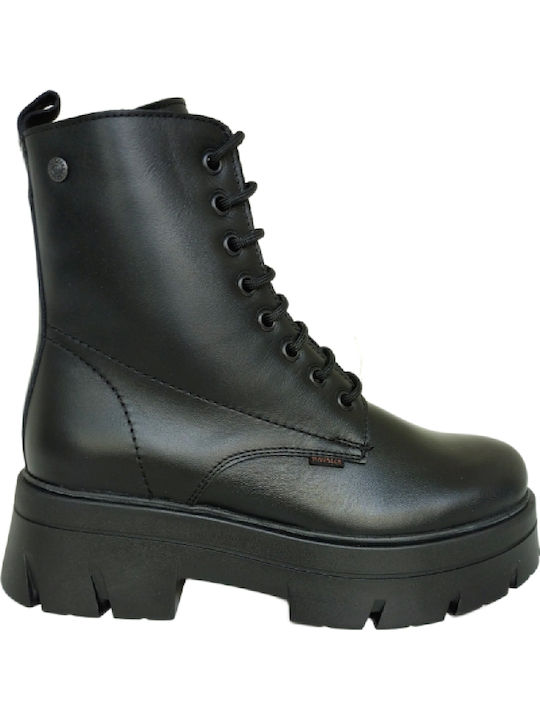 Leather Women's Ankle Boots Black Minimal
