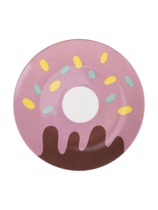 Villa D'Este Donuts Πιάτο Γλυκού από Πορσελάνη Πολύχρωμο 6τμχ
