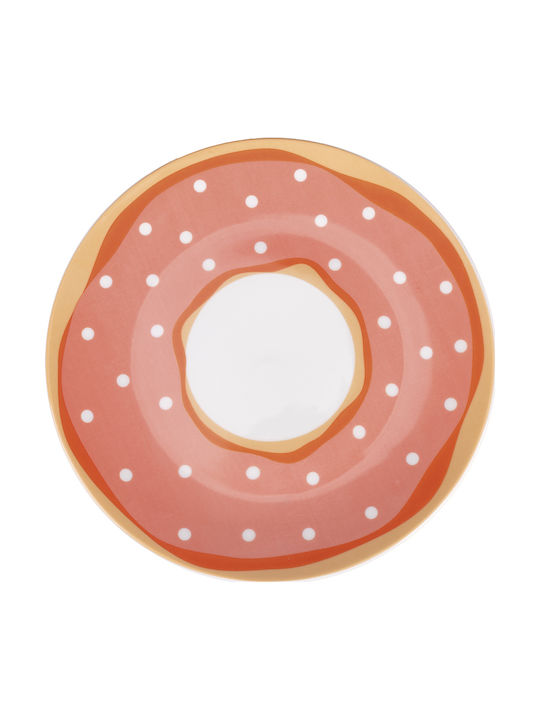 Villa D'Este Donuts Πιάτο Γλυκού από Πορσελάνη Πολύχρωμο 6τμχ