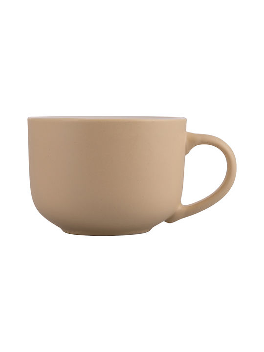 Villa D'Este Mug from Porcelain Brown 500ml 4pcs