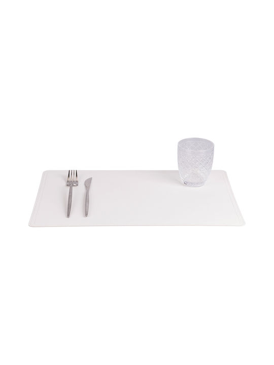 Villa D'Este Platzdeckchen Kunststoff Weiß 44x30cm 6Stück