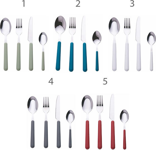 Galileo Cutlery Set Stainless White 24pcs