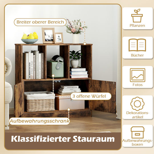 Brown Bookcase 70x30x70cm