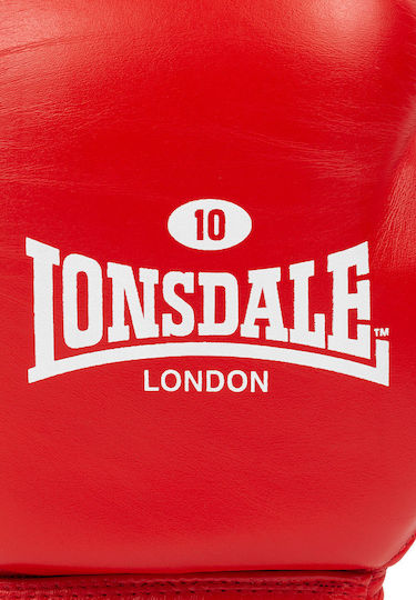 Lonsdale Γάντια Πυγμαχίας Δερμάτινα για Αγώνα Κόκκινα
