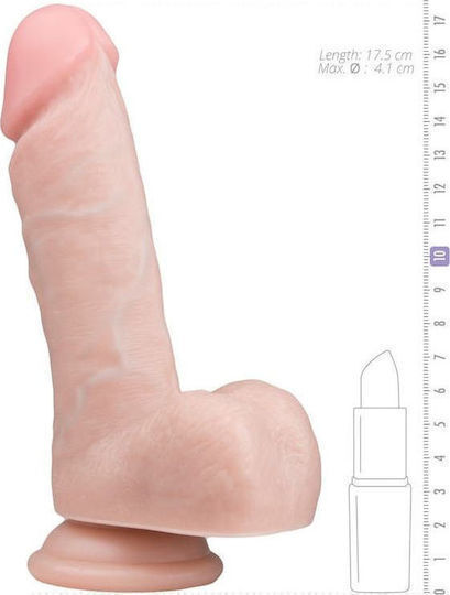 APH Ρεαλιστικό Dildo με Όρχεις και Βεντούζα Flesh