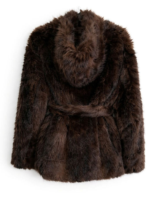 Women's Short Fur Dark Brown