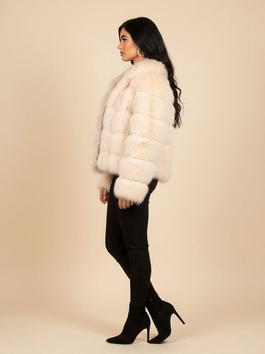 Women's Short Fur White