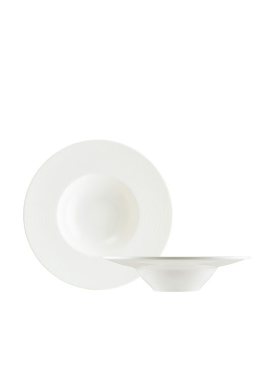 Bonna Loop Farfurie pentru paste din Porțelan Alb cu Diametru 28cm
