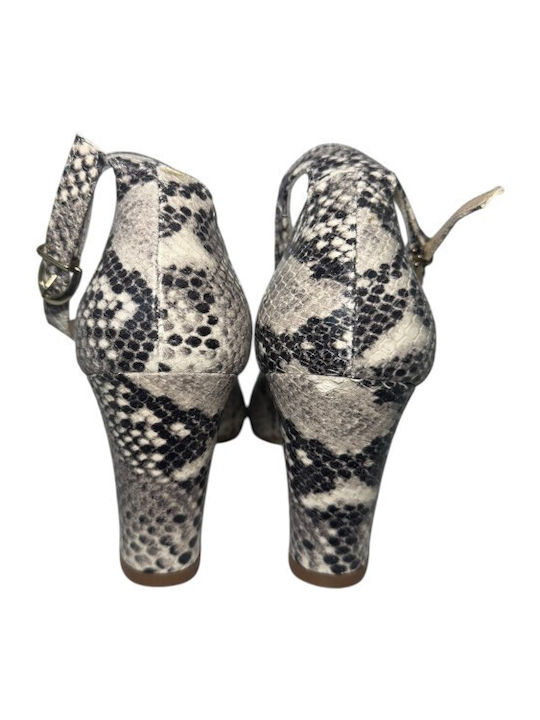Gray Heels Animal Print