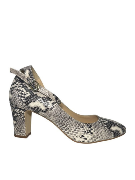 Gray Heels Animal Print