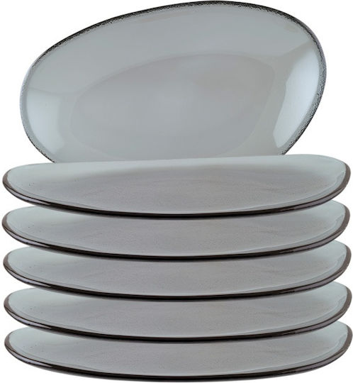 Bonna Vago Teller Untiefe Oval Glas 29cm Bonna Vago Teller Untiefe Oval Glas 29cm