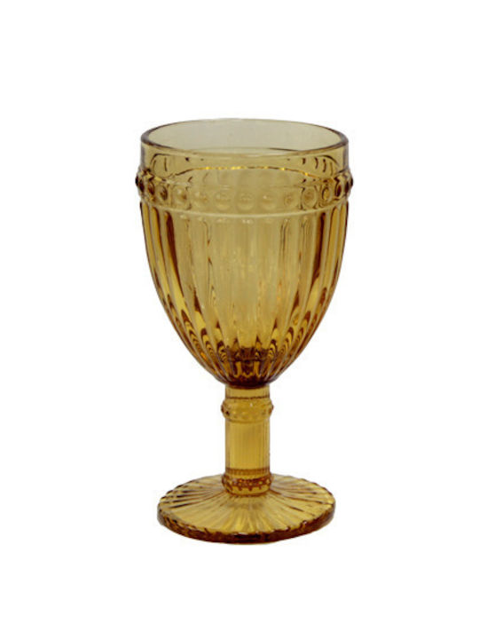 Raki Old School Set de pahare pentru Vin Alb și Roșu din Sticlă în Culoarea Galben 300ml 6buc