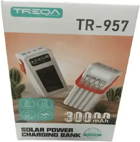 Treqa TR-957 Слънчева Power Bank 40000mAh Бял