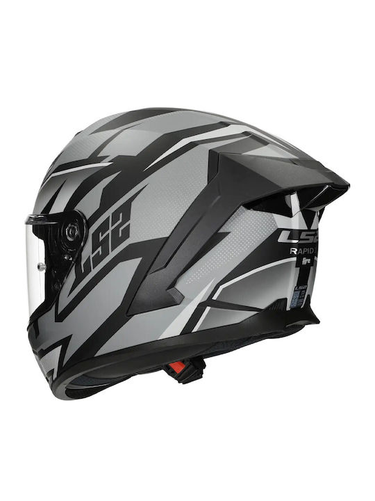 LS2 FF820 Rapid III Xtrem Matt Black/Grey Cască Moto Față întreagă ECE 22.06 1350gr