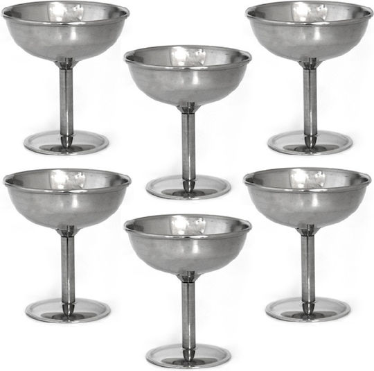 Raki Classic Μπωλ Σερβιρίσματος Παγωτού Στρογγυλό Inox Γκρι με Διάμετρο 10εκ.
