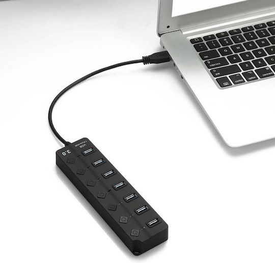 Usb Hub Hb7 3.0 High Speed 7 Port Usb 3.0 On Off Button High-speed Usb 3.0 Connection