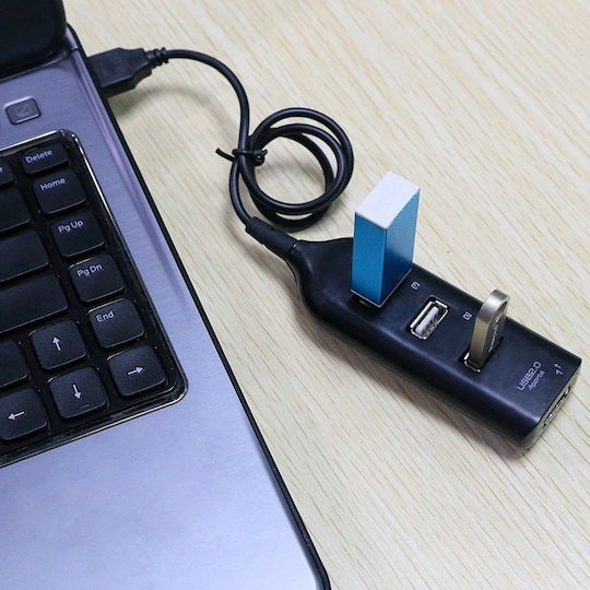 Hub USB Hb2 USB 2.0 Viteză Mare 4 Porturi USB 2.0 Negru