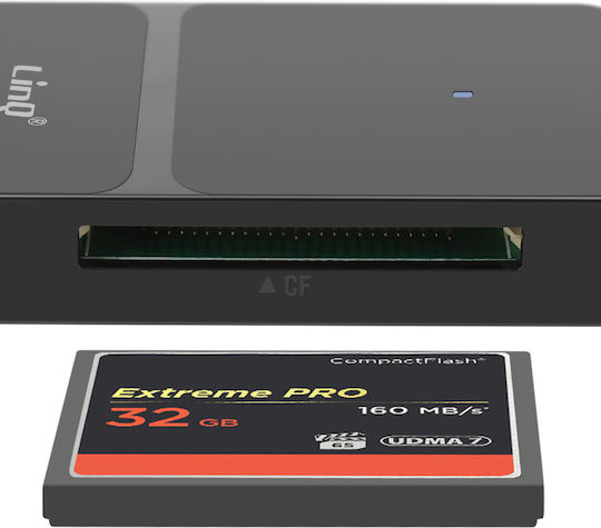 Linq USB-C + Lightning Мултипорт Хъб Многофункционален OTG Четец На Карти Черен