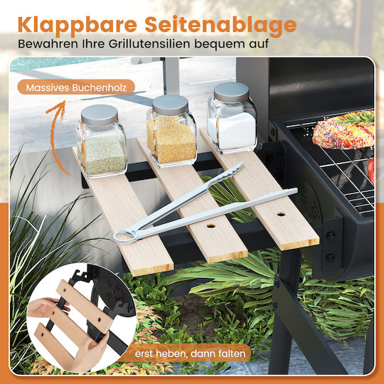 Costway Stainless steel Charcoal Grill with Thermometer