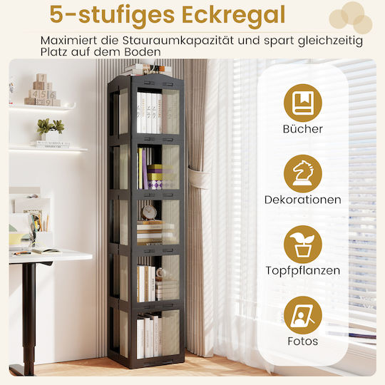 Bookcase Black 36.5x36x174cm CB11098BK
