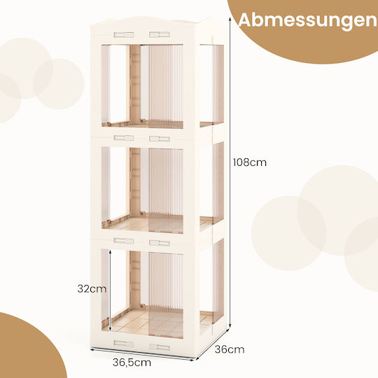 Corner Bookcase White 36.5x36x108cm