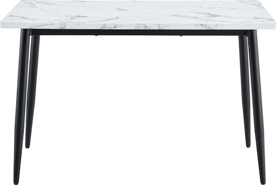 Τραπεζαρίας Λευκό Μάρμαρο/μαύρο 120x80x75εκ. Τραπεζαρίας Λευκό Μάρμαρο/μαύρο 120x80x75εκ.