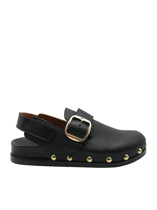 Mules with Heel in Black Color