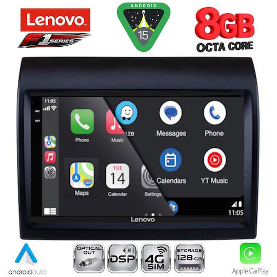 Lenovo Car Audio System for Peugeot Boxer Fiat Ducato Citroen Jumper 2011-2021 (Bluetooth/USB/WiFi/GPS/Apple-Carplay/Android-Auto) with Touch Screen 9"