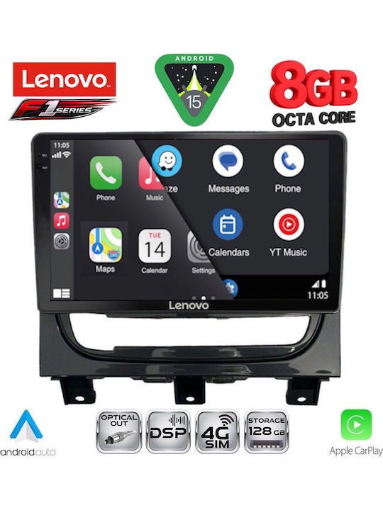 Lenovo Car Audio System for Fiat Strada 2012-2020 (Bluetooth/USB/WiFi/GPS/Apple-Carplay/Android-Auto) with Touch Screen 9"