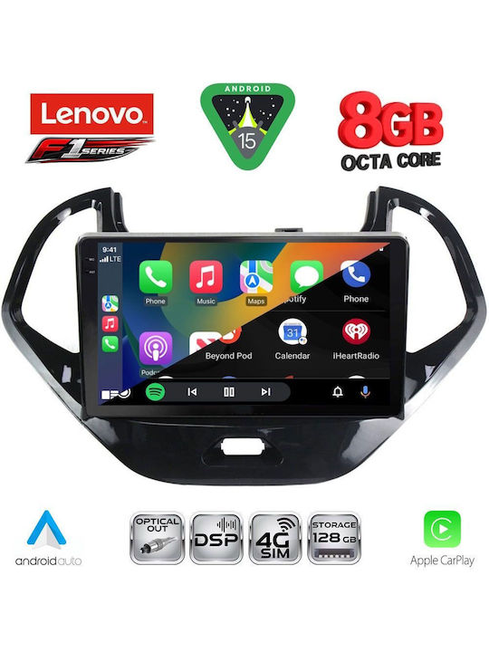 Lenovo Car Audio System for Ford Ka 2017 (Bluetooth/USB/WiFi/GPS/Apple-Carplay/Android-Auto) with Touch Screen 9"