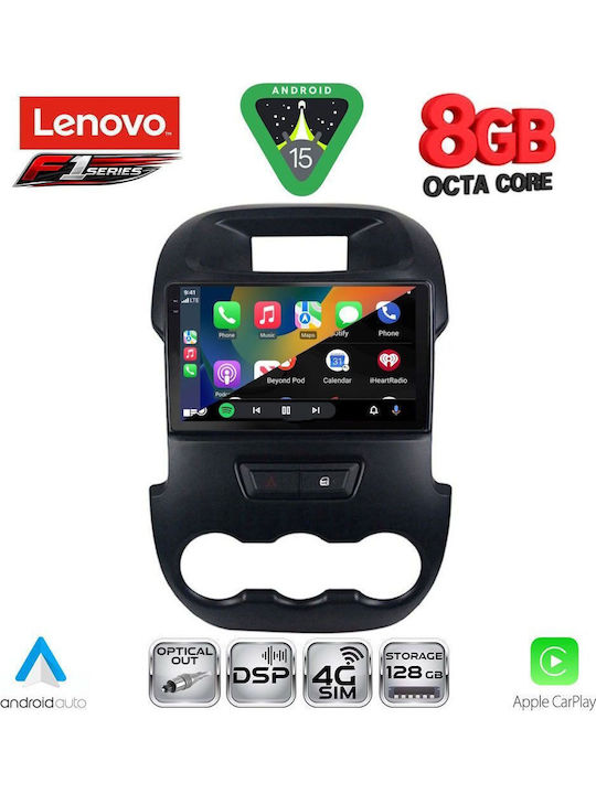 Lenovo Car Audio System for Ford Ranger 2011-2015 (Bluetooth/USB/WiFi/GPS/Apple-Carplay/Android-Auto) with Touch Screen 9"