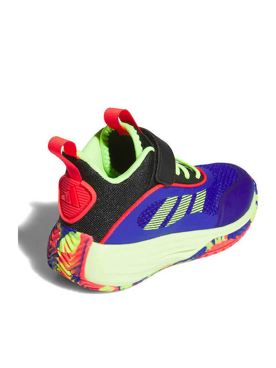 Ownthegame 3.0 K Kids Sports Basketball Shoes with Hoop & Loop Closure Blue