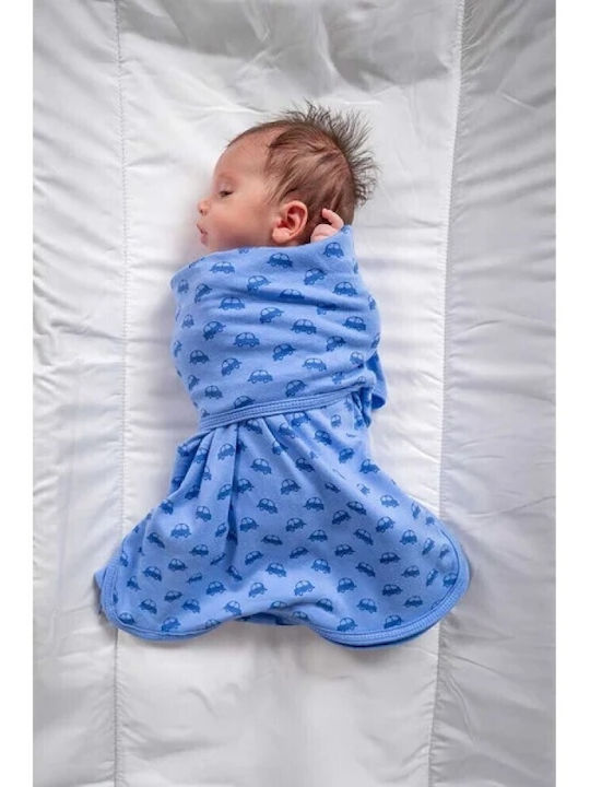 Babybliss Sleeping Bag Swaddle Blanket Blisssnug Blue Cars Blue Set of 2 Pieces