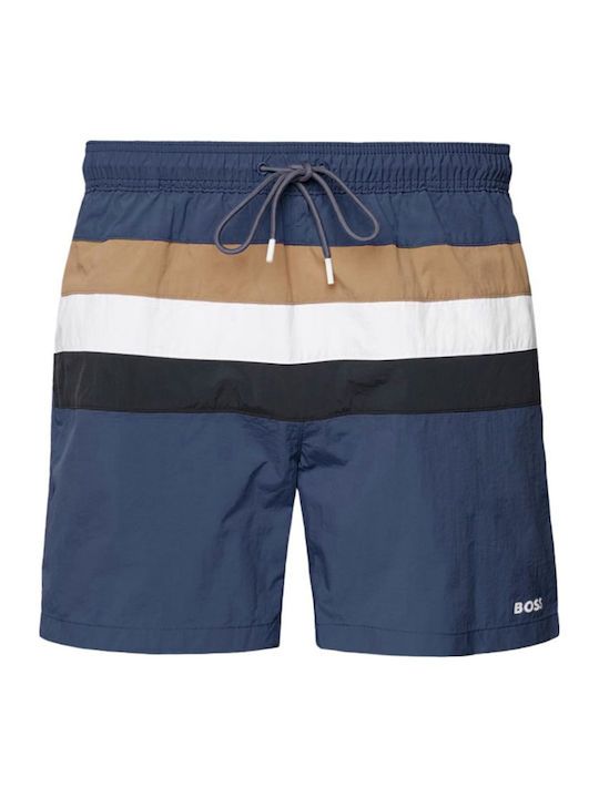 Herren Badebekleidung Shorts Navy Blue Gestreift