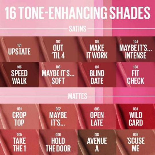 Maybelline Lippenstift Satin 103 Make It Work 3.4gr