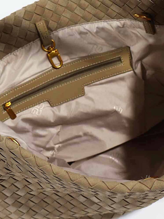Damentasche Schultertasche Taupe