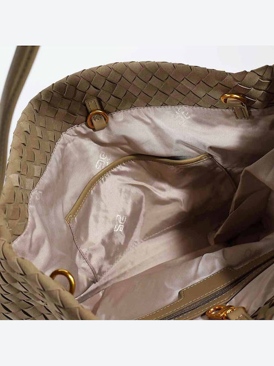 Damentasche Schultertasche Taupe