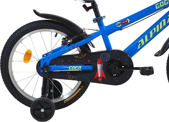 Alpina Gogo 18" Kinder Fahrrad BMX mit Aluminiumrahmen Blau