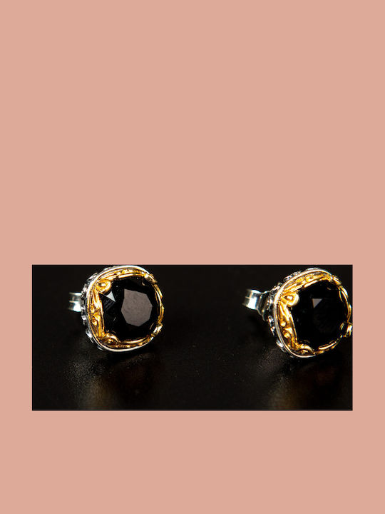 Earrings made of Silver Gold Plated with Stones