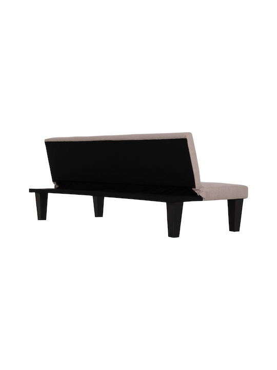 Koro Doppelsitzer Sofa Bett Künstliches Leder Beiges 165x75x64cm