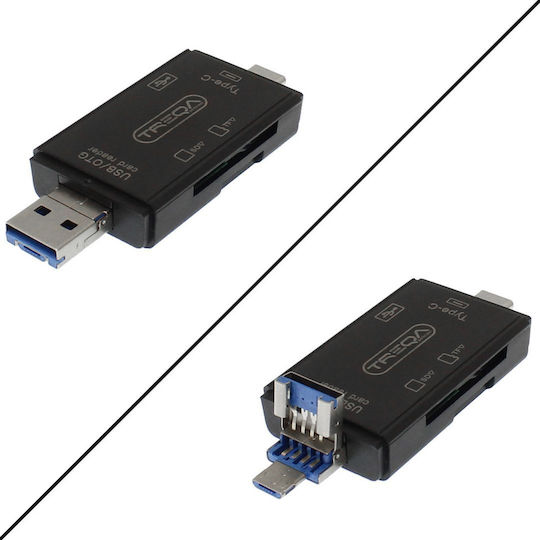 Treqa Konverter Micro-USB / USB-C männlich zu Micro-USB weiblich 1Stück USB-6